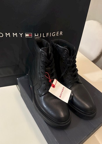 Tommy Hilfiger Erkek Siyah Deri Bot - Görsel 2