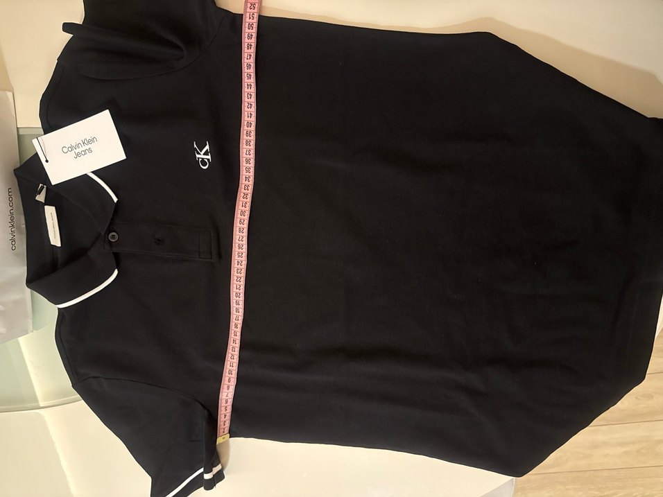 Calvin Klein Siyah Polo Yaka Tişört - Görsel 4