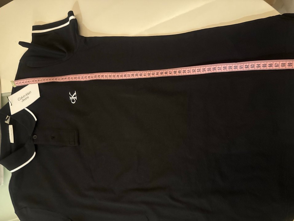 Calvin Klein Siyah Polo Yaka Tişört - Görsel 5