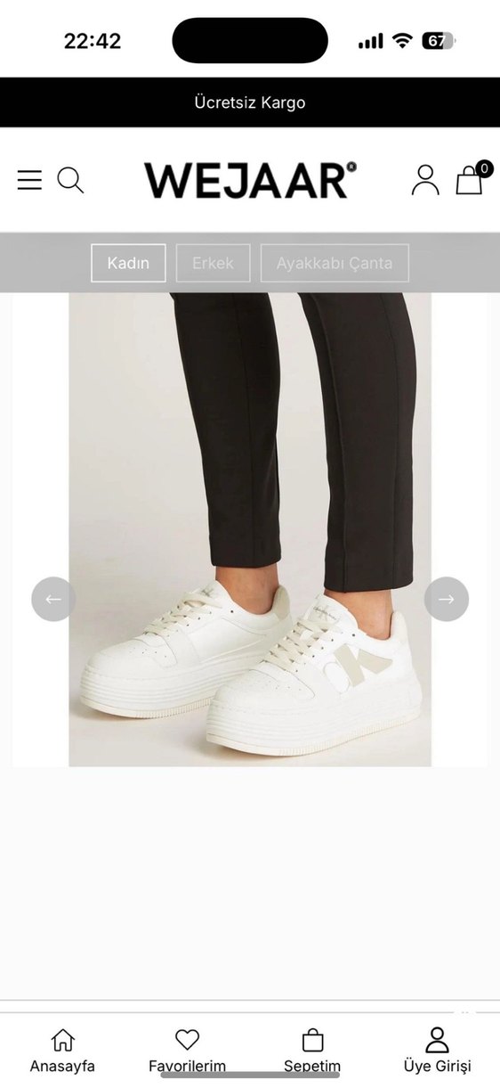 Calvin Klein Beyaz Platform Spor Ayakkabı - Görsel 4