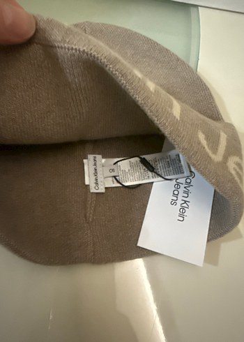 Calvin Klein Bej Örgü Kadın Bere - Görsel 2