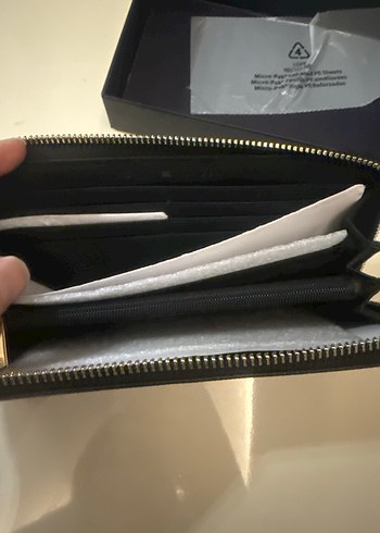 Tommy Hilfiger Siyah Deri Fermuarlı Kadın Cüzdanı - Görsel 4