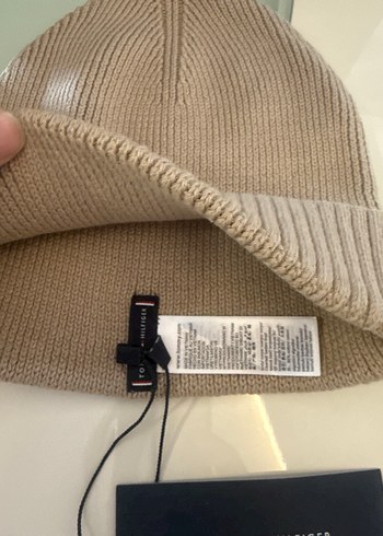 Tommy Hilfiger Bej Örgü Kadın Bere - Görsel 2