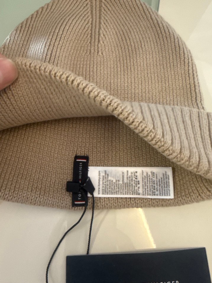 Tommy Hilfiger Bej Örgü Kadın Bere - Görsel 2