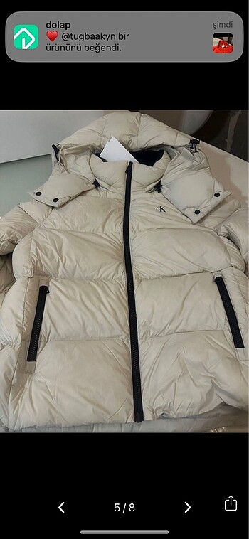 Calvin Klein orijinal kaz tüyü mont