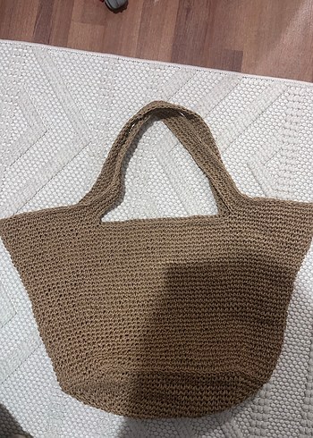 Siyah Beyaz Örgü Kadın Çanta - Görsel 13