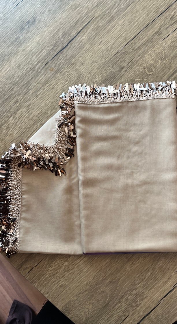 Püsküllü Bej Bohem Kadın Şal - Görsel 2