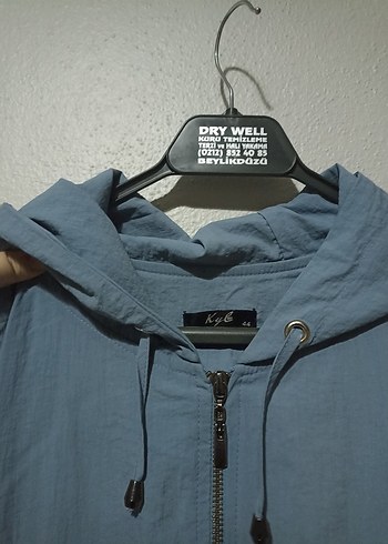 Kadın Gri Uzun Fermuarlı Yağmurluk - Görsel 6