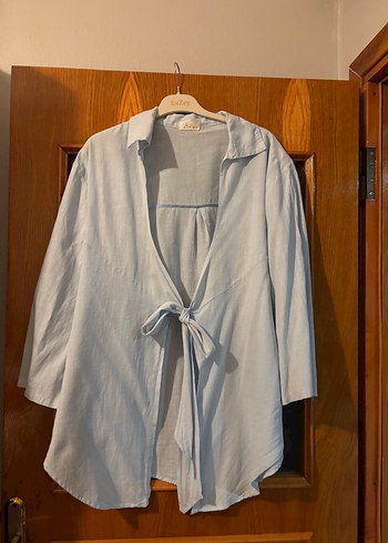 Trendyol & Milla Acik Mavi Baglamali Rahat Kimono Gomlek