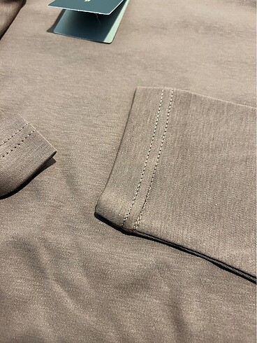 m Beden kahverengi Renk Massimo Dutti Uzun Kol Tshirt
