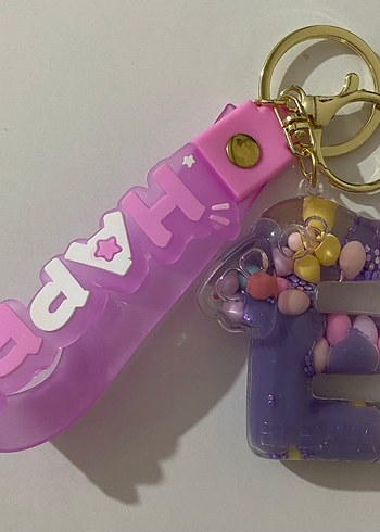 Mor Boncuklu Anahtarlık  Çanta charm - Görsel 5