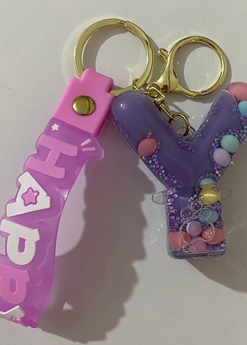 Mor Boncuklu Anahtarlık  Çanta charm - Görsel 13