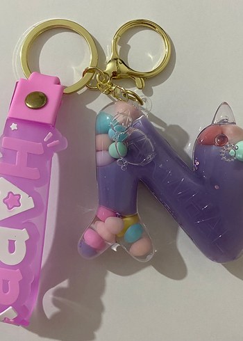 Mor Boncuklu Anahtarlık  Çanta charm - Görsel 10
