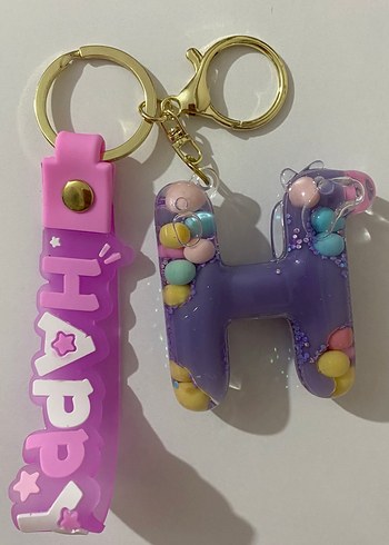 Mor Boncuklu Anahtarlık  Çanta charm - Görsel 7
