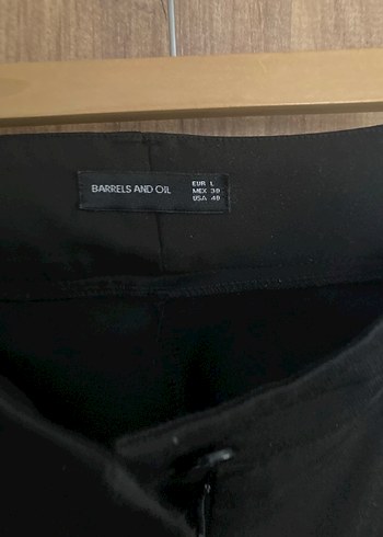 Zara Siyah Kadın Keten Rahat Kesim Pantolon