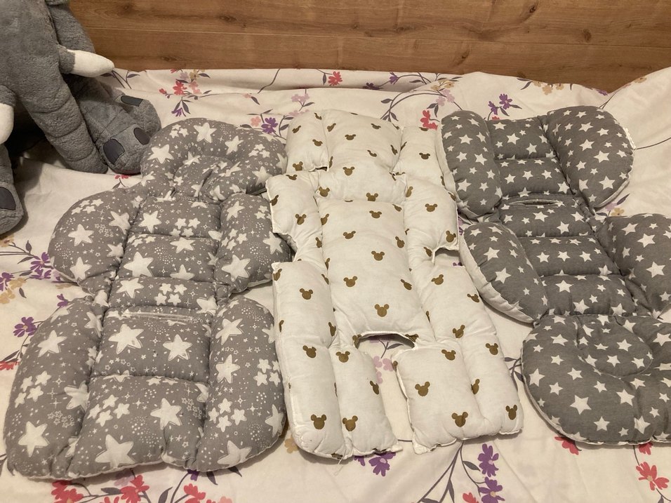 Gri Yıldız Desenli Bebek Uyku Minderi - Görsel 4