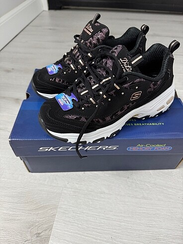 Skechers Skechers D'Lites leopar spor ayakkabı