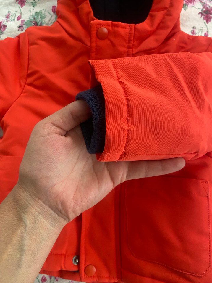 Kapüşonlu Kırmızı Erkek Çocuk Mont - Görsel 2