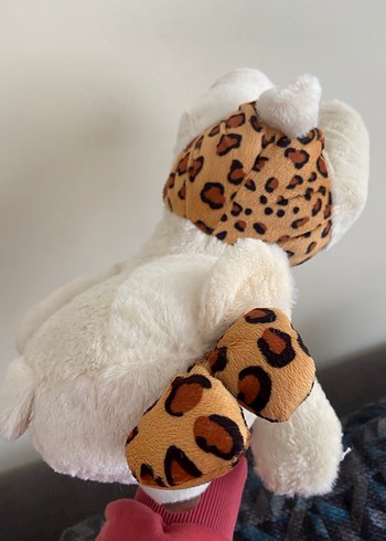 Leopar Desenli Bej Peluş Ayıcık Oyuncak - Görsel 2