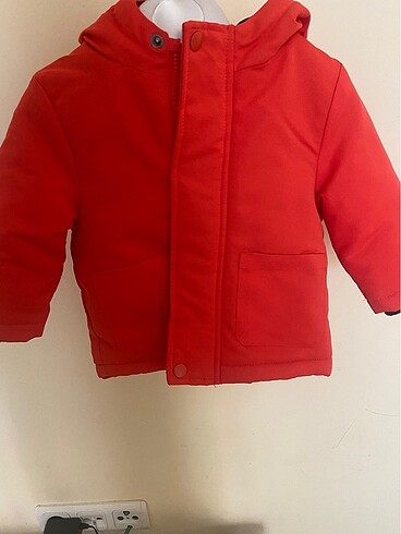 Kırmızı Unisex bebek montu