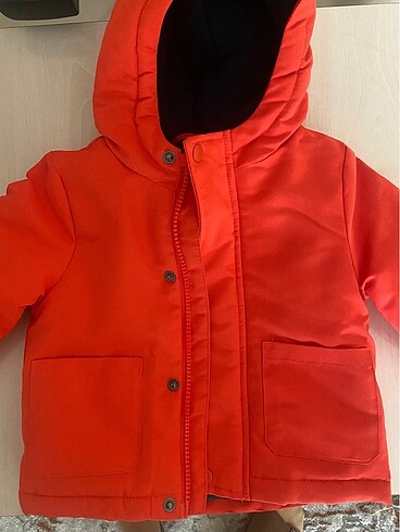 3-6 Ay Beden kırmızı Renk Kırmızı Unisex bebek montu