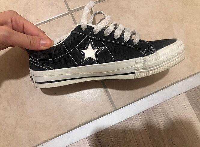 36 Beden siyah Renk Orjinal öne star pro unisex converse