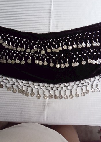 Boncuklu Siyah Kadın kemer - Görsel 2