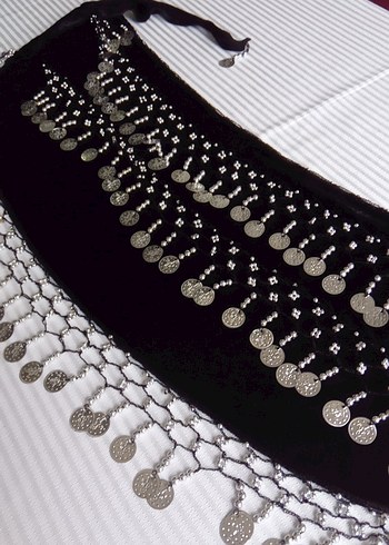 Boncuklu Siyah Kadın kemer - Görsel 3