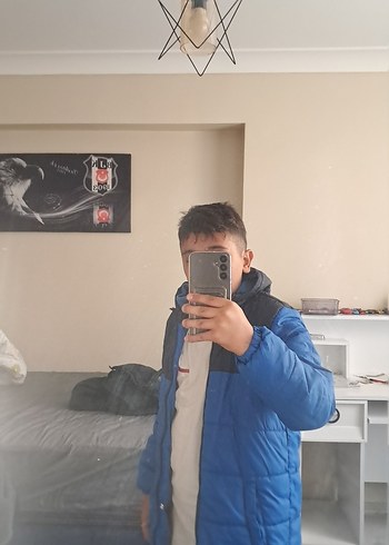 Erkek Çocuk Mavi Fermuarlı Kaban - Görsel 6