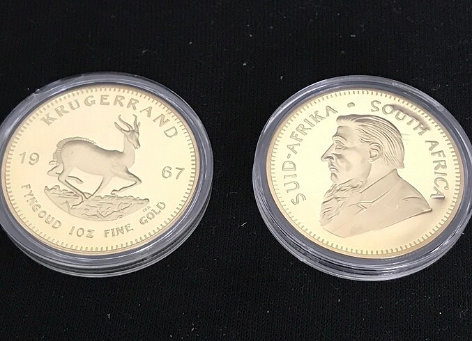  suıd afrika krugerrand 1967 yılı ön yüzü arka yüzü resimlerde me