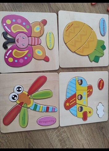 Ahşap 4adet puzzle