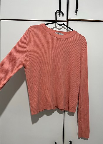 Pembe Triko Uzun Kollu Kadın Kazak