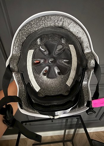 Beyaz Oxelo Biker Motosiklet Kaskı Velcro - Görsel 2