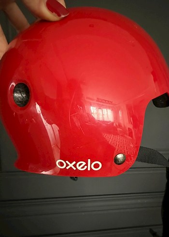 Kırmızı Biker Motosiklet Kaskı Velcro Bantlı - Görsel 2