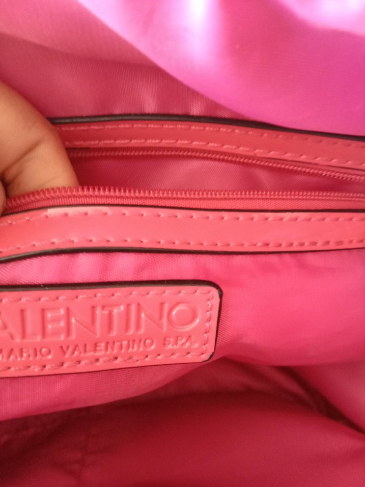 Valentino Pembe Deri Kadın Çanta - Görsel 4