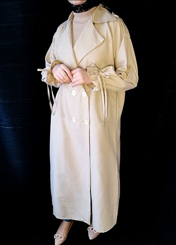 Dökümlü Trençkot - Görsel 4