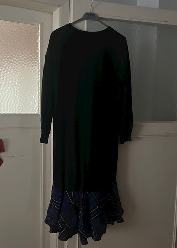 Siyah Uzun Kollu Salaş Goth Elbise - Görsel 6