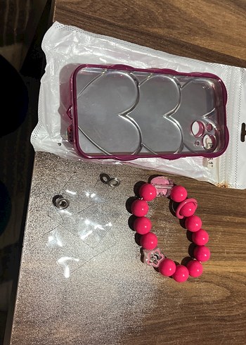 Pembe Boncuklu Bohem Telefon Kılıfı - Görsel 5