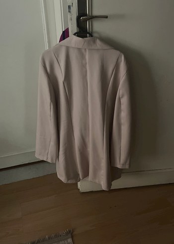 Düğmeli Bej Kadın Midi Ceket - Görsel 2