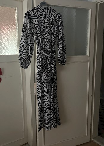 Zebra Desenli Uzun Gri tulum - Görsel 5