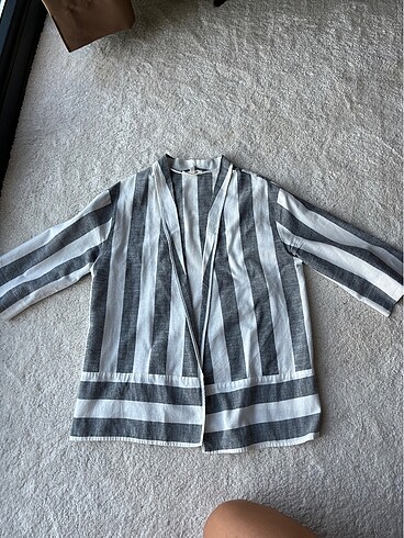Çizgili Kimono ceket
