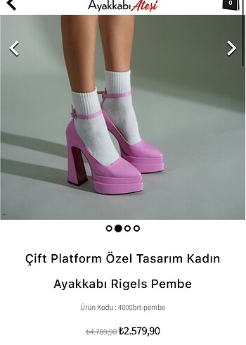 Platform pembe ayakkabı