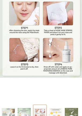 LANBENA Burun Gözenek Temizleyici Bant 2% BHA - Görsel 5