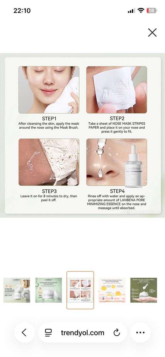 LANBENA Burun Gözenek Temizleyici Bant 2% BHA - Görsel 5