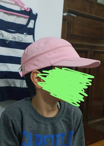 5-8 Yaş, 22 cm Beden Fermuarlı Pembe çocuk Şapka
