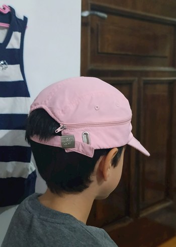 Fermuarlı Pembe çocuk Şapka