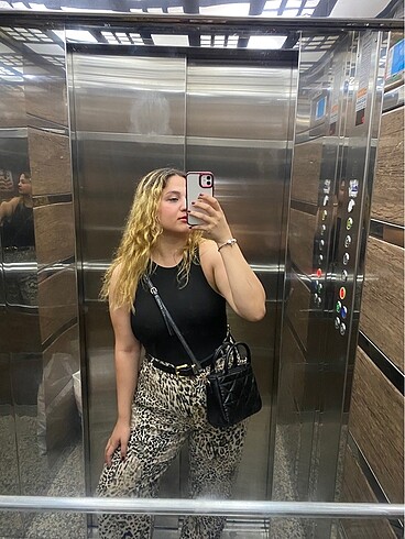 42 Beden Zara leopar pantolon