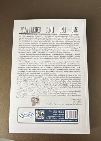 2025 Ceza Hukuku Soru Bankası - Ömer Keskinsoy - Görsel 2