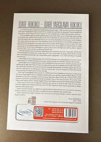 Monopol İdare Hukuku Soru Bankası 2025 - Görsel 2