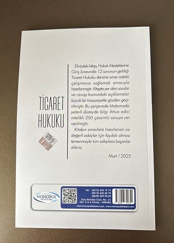 2025 Ticaret Hukuku Soru Bankası - Monopol - Görsel 2
